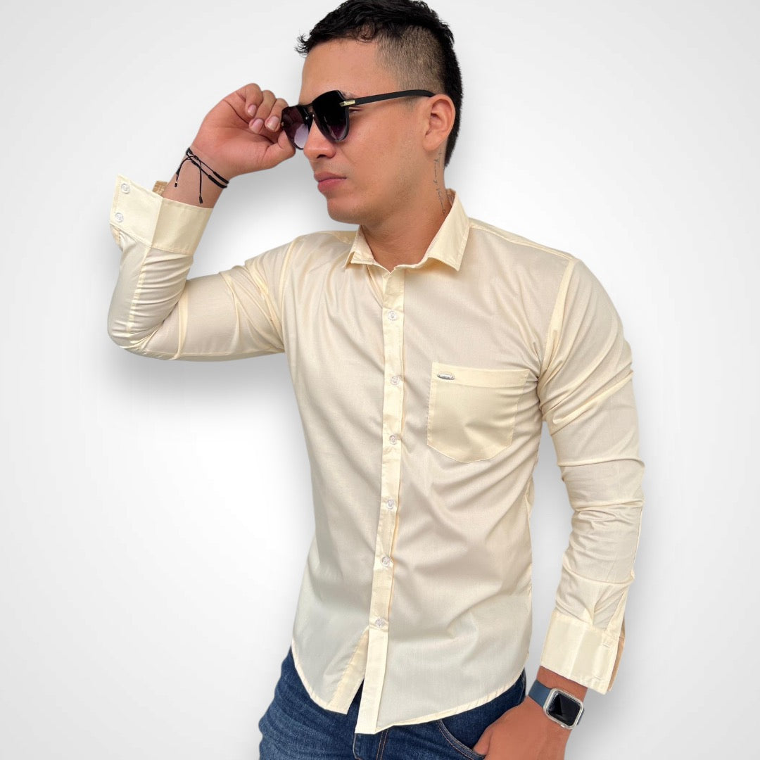 Camisa Manga Larga - Blanco hueso
