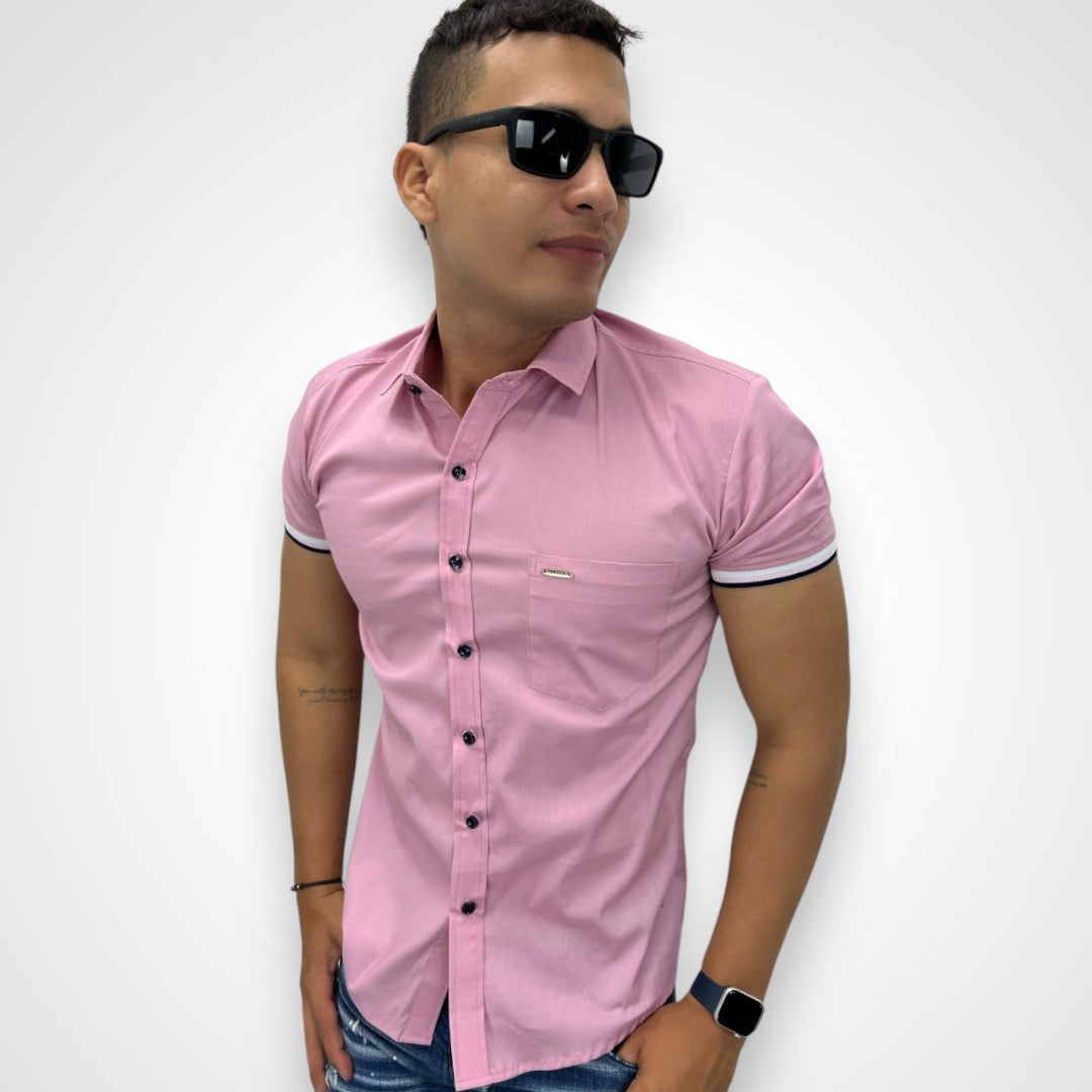Camisa Manga Corta - Rosa
