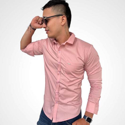 Camisa Manga Larga - Rosa