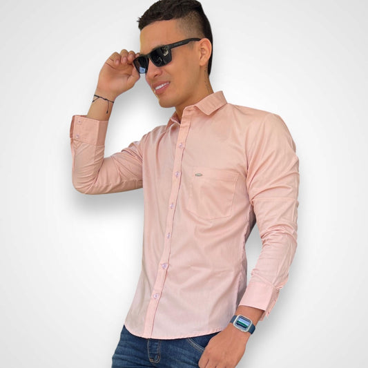 Camisa Manga Larga - Rosa