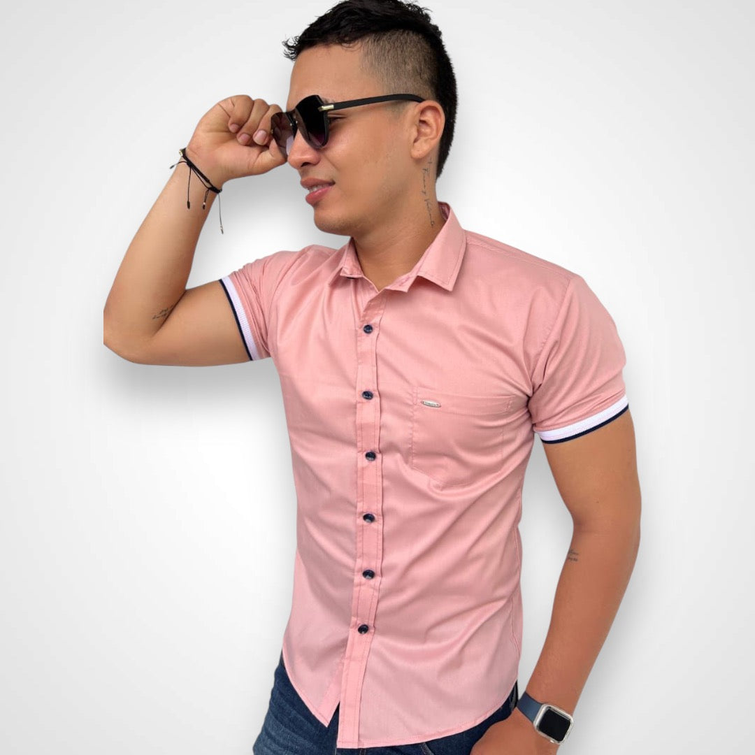 Camisa Manga Corta - Rosa