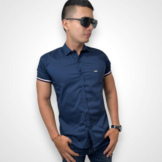 Camisa Manga Corta - Azul oscuro