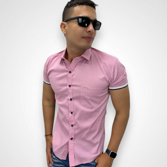 Camisa Manga Corta - Rosa