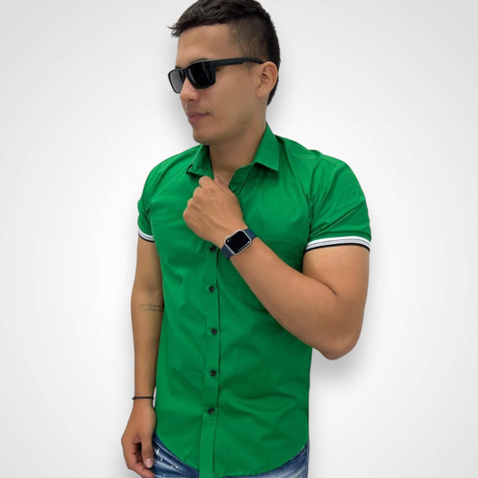 Camisa Manga Corta - Verde