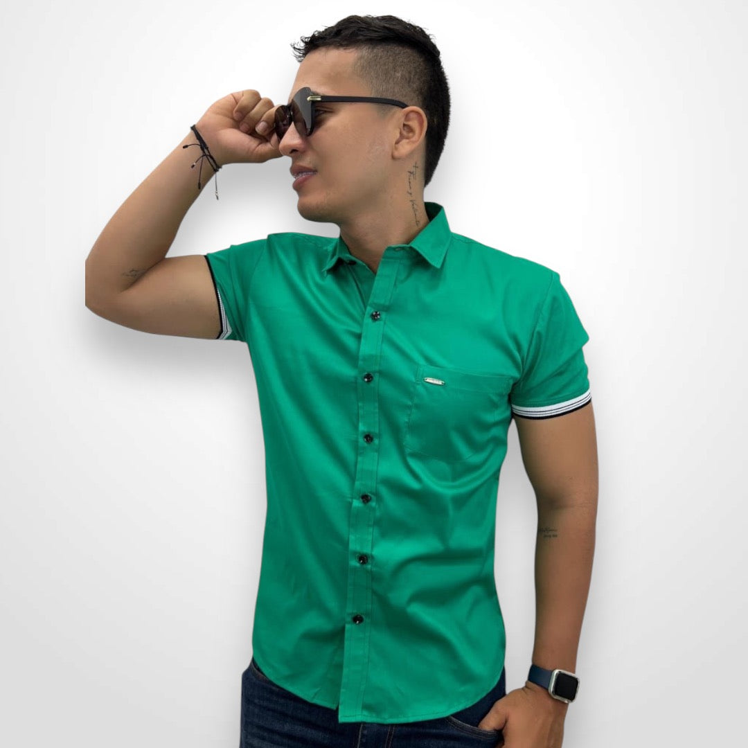 Camisa Manga Corta - Verde