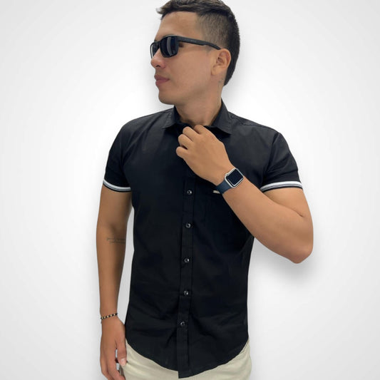 Camisa Manga Corta - Negro