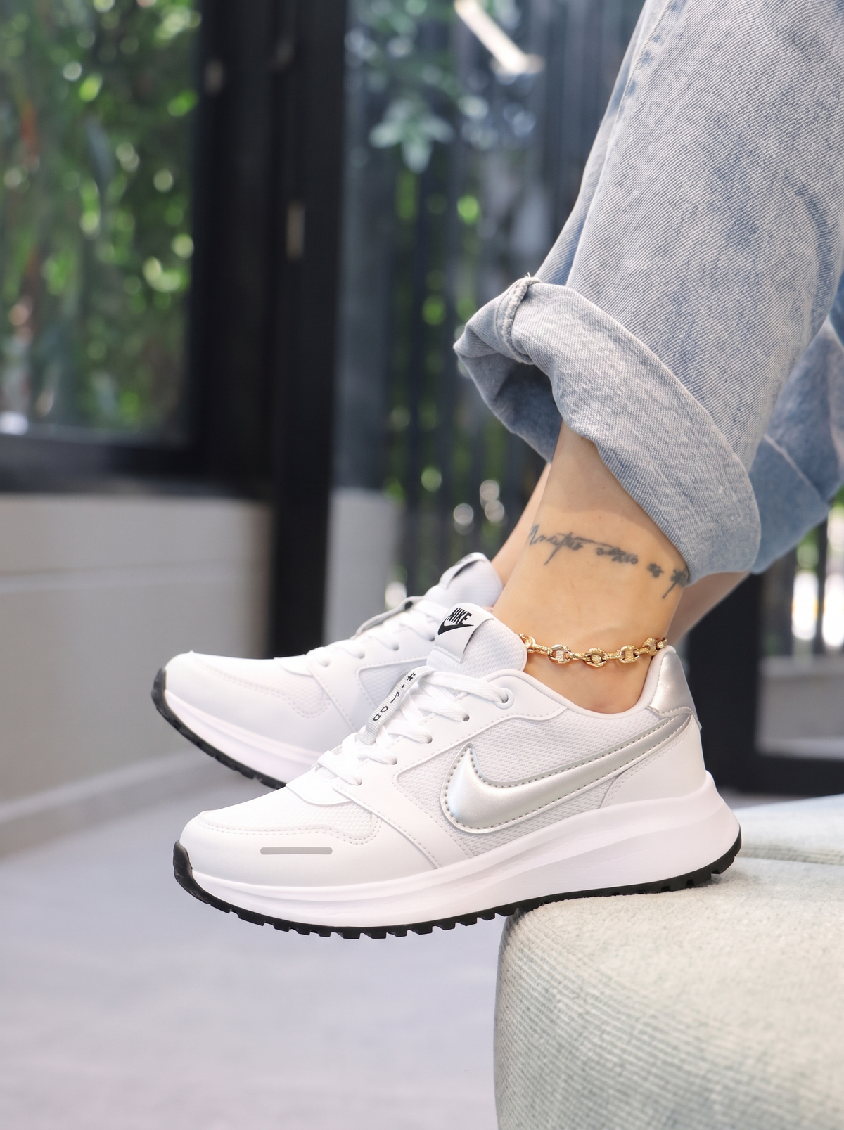 Nike Dama Blanco - Plata